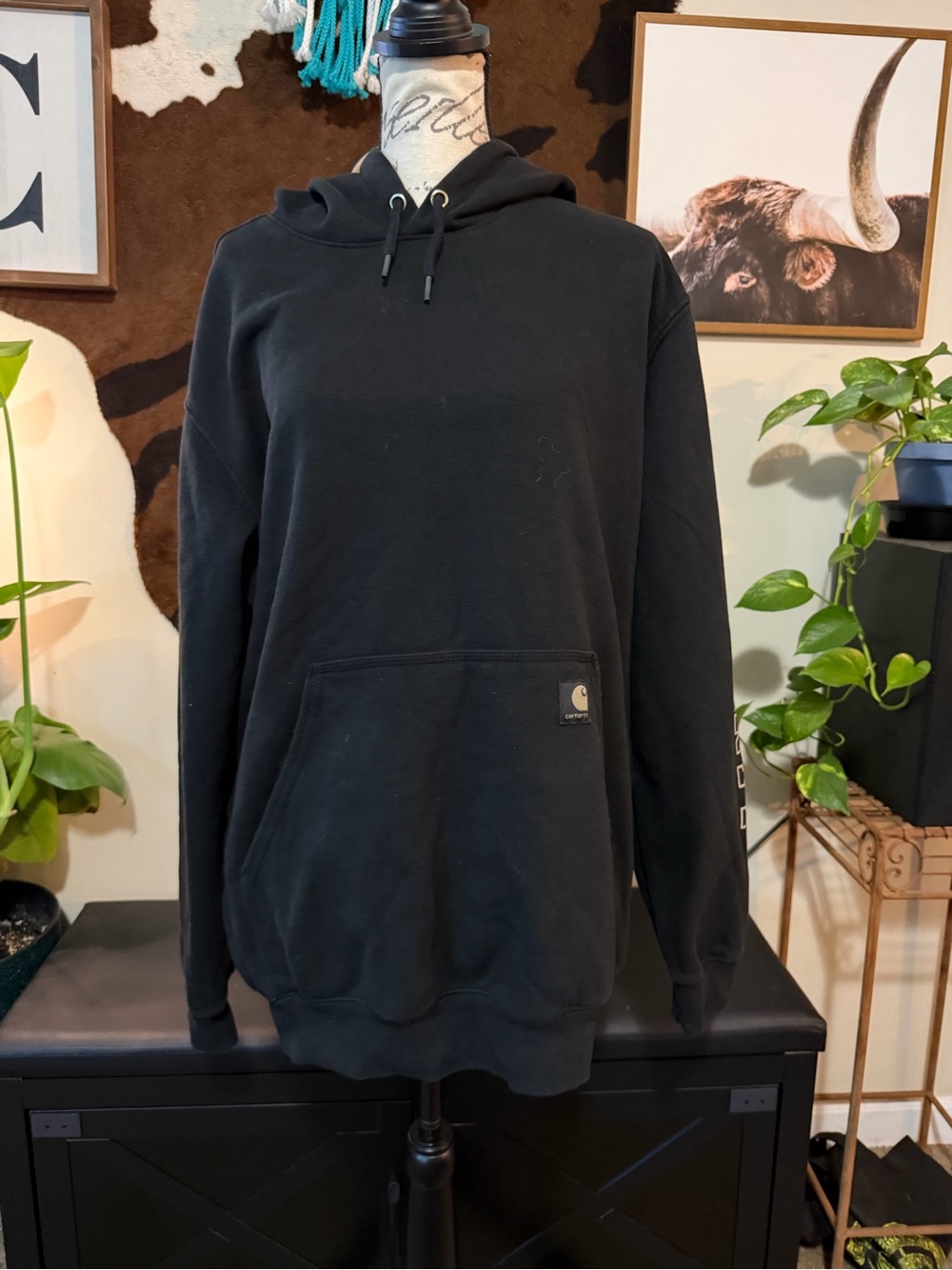 Carhartt Black Camo Hoodie - Loose fit
